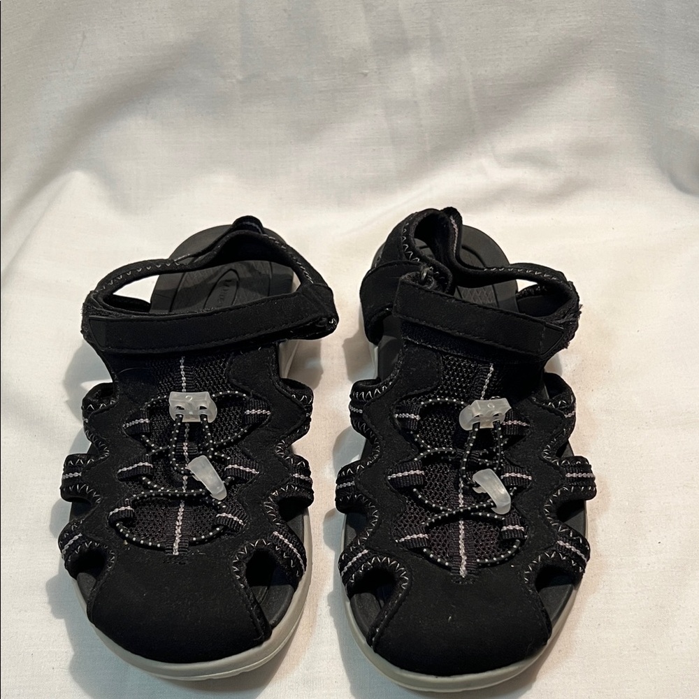 Lands' End Black Sandals